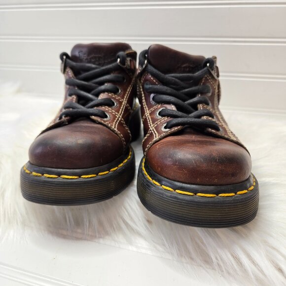 VTG Dr. Martens Shoes 9806 Men's Size 5, Women's Size 6, 37 EU Brown Leather Chu - Picture 8 of 10